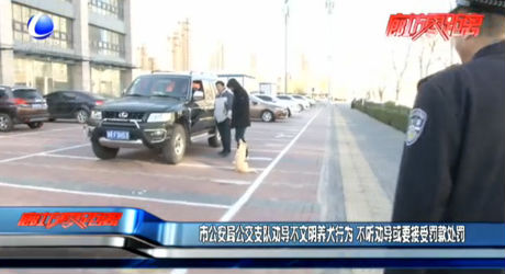 市公安局公交支隊勸導(dǎo)不文明養(yǎng)犬行為 不聽勸導(dǎo)或要接受罰款處罰