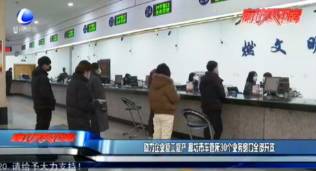 助力企業(yè)復(fù)工復(fù)產(chǎn) 廊坊市車管所30個業(yè)務(wù)窗口全部開發(fā)