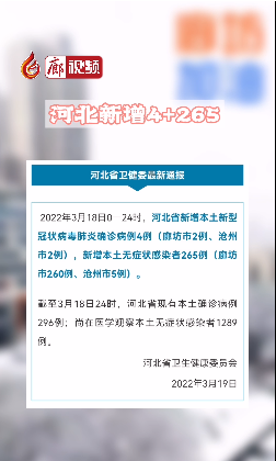 廊視頻丨剛剛通報！河北新增4+265
