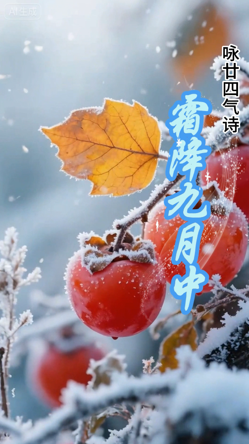 【文化潤(rùn)廊·AI“畫”古詩】丨《詠廿四氣詩·霜降九月中》